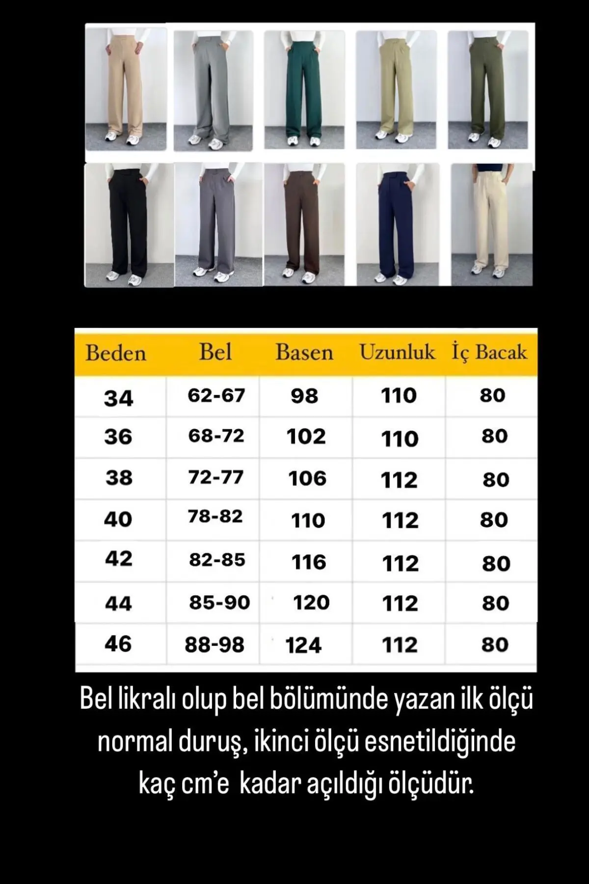 Line Kadın Likralı Cırt Kapama Gri Palazzo Pantolon