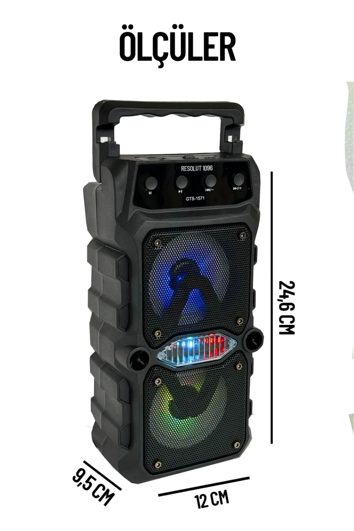 Bluetooth Hoparlör Parti Hoparlörü Karaoke Mikrofon Hediyeli Işıklı Ses Bombası Radyo Usb Sd Girişli