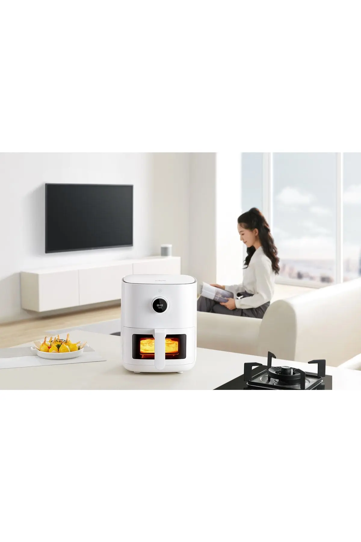 Air Fryer 4 Litre Beyaz Pro Akıllı Fritöz