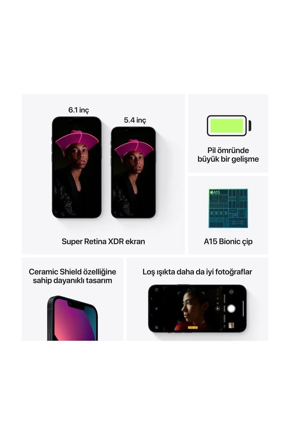iPhone 13 256 GB Gece Yarısı Cep Telefonu (Apple Türkiye Garantili)