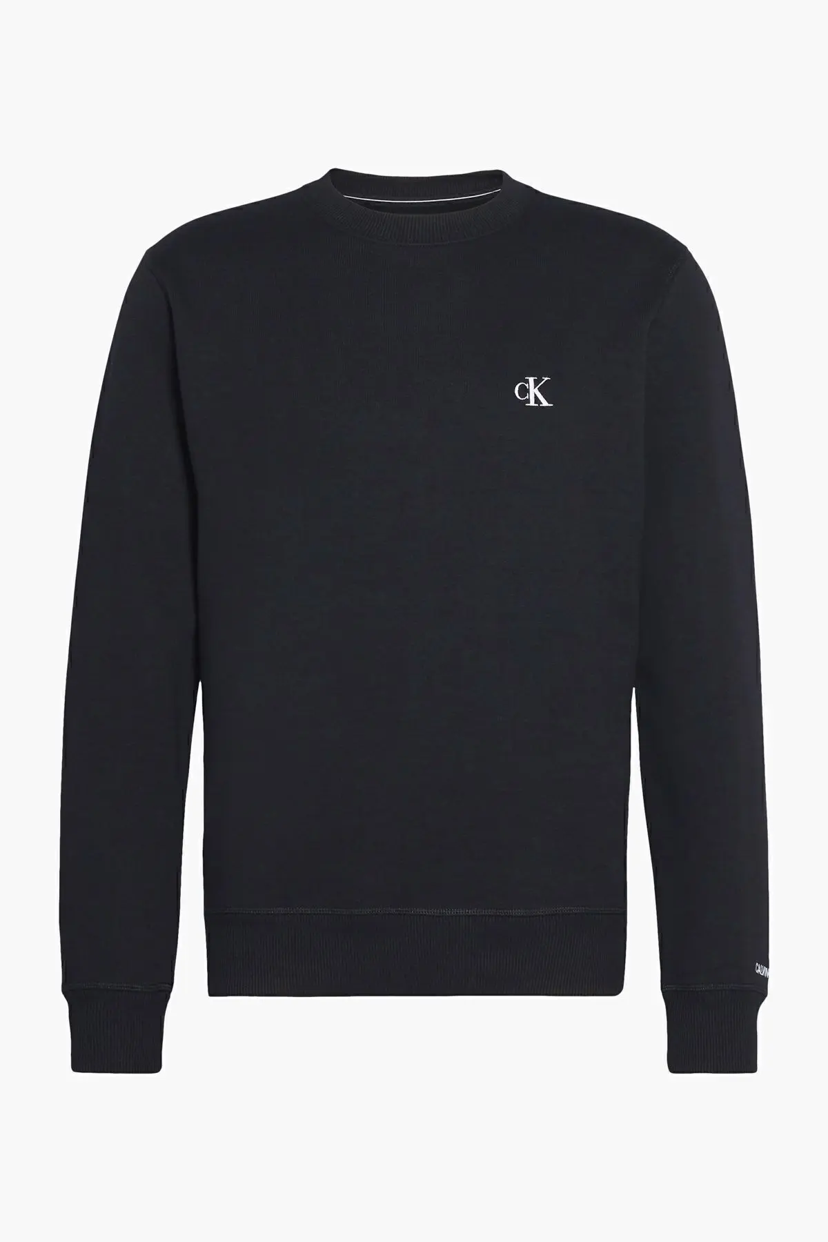 Erkek Marka Logo Detaylı Bisiklet Yaka Regular Fit Siyah Kazak J30J314536-BAE