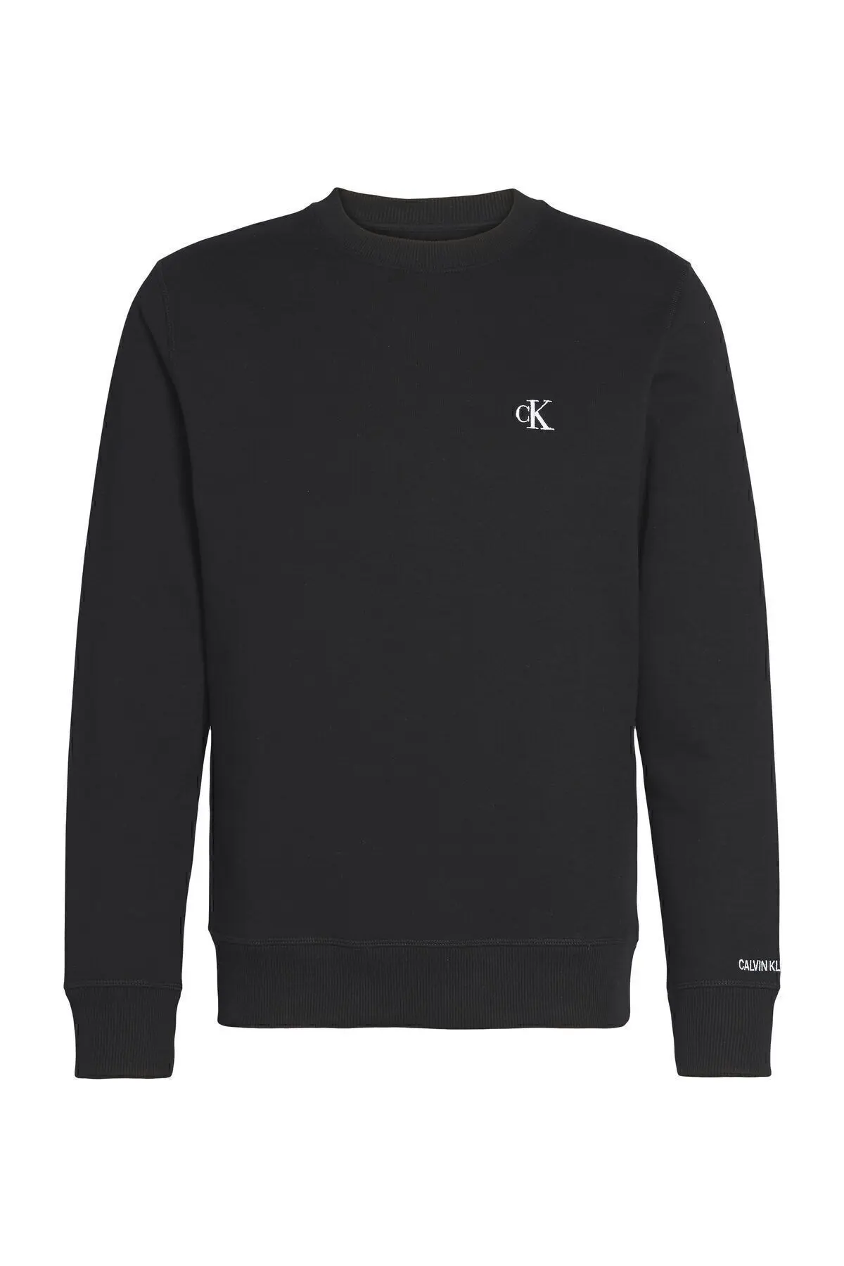 Erkek Marka Logo Detaylı Bisiklet Yaka Regular Fit Siyah Kazak J30J314536-BAE