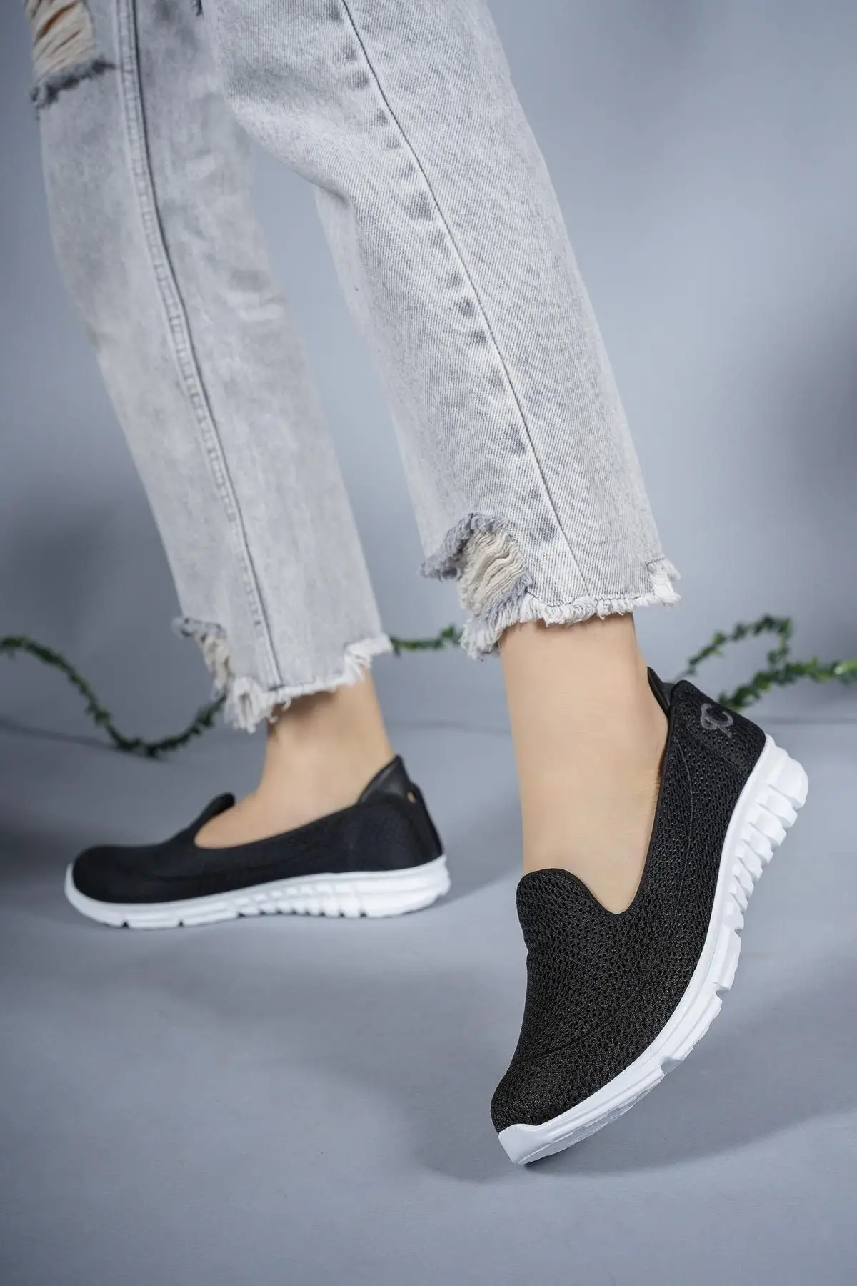 Kadın Sneaker 0012801 Siyah Beyaz
