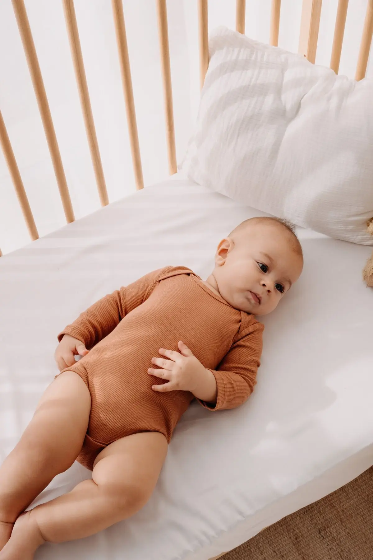 3 Parça Unisex Bebek Uzun Kollu Pamuk Bodysuit Takımı Yenidoğan Ve Çocuk Hediye Seti