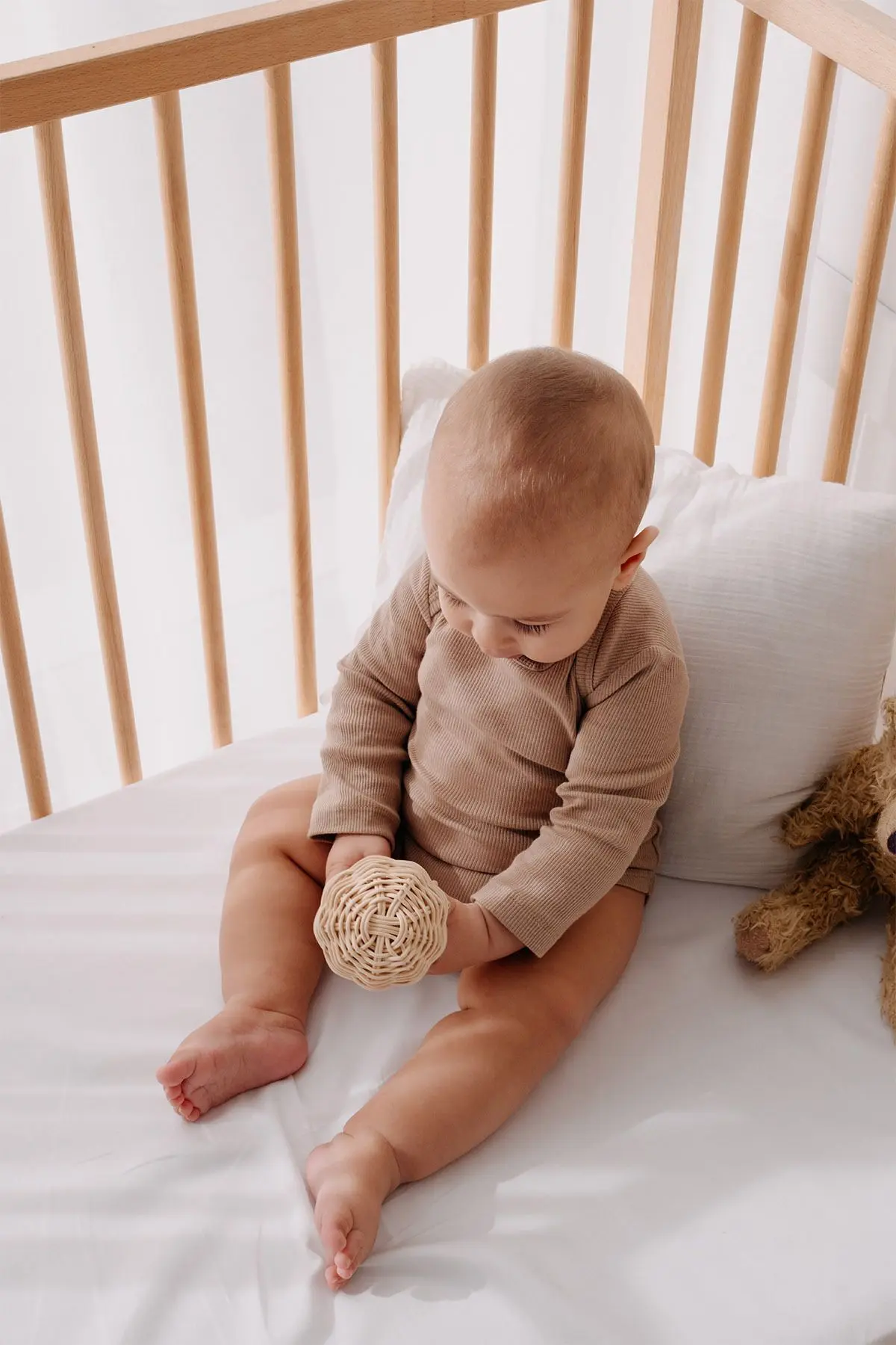 3 Parça Unisex Bebek Uzun Kollu Pamuk Bodysuit Takımı Yenidoğan Ve Çocuk Hediye Seti