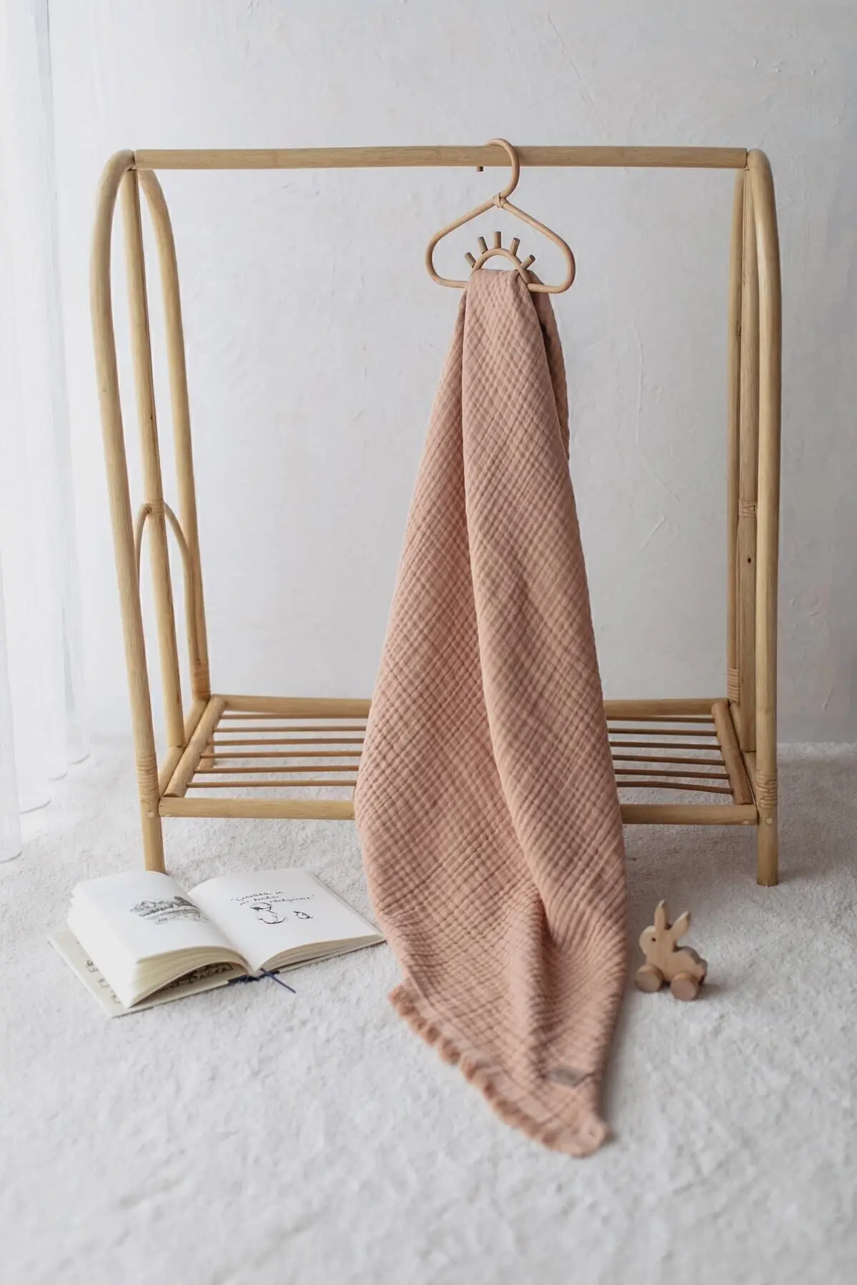Somon 4katlı Müslin Pamuksu Yumuşaklık Bebek &çocuk Müslin Örtü %100 Pamuk /110x110cm