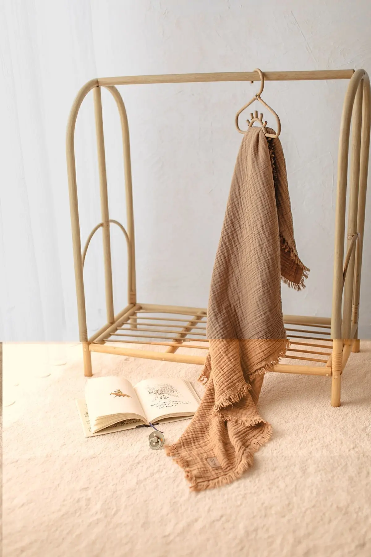 Sütlü Kahve Muslin 4 Katlı Müslin 110x110cm Pamuksu Yumuşaklık