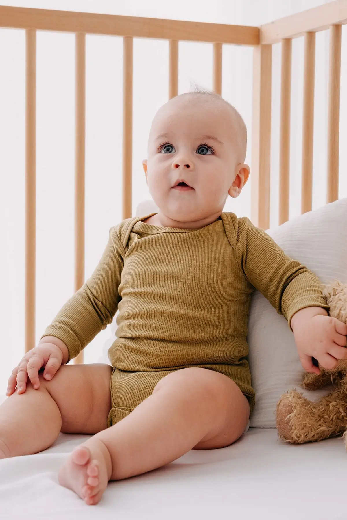 3 Parça Unisex Bebek Uzun Kollu Pamuk Bodysuit Takımı Yenidoğan Ve Çocuk Hediye Seti