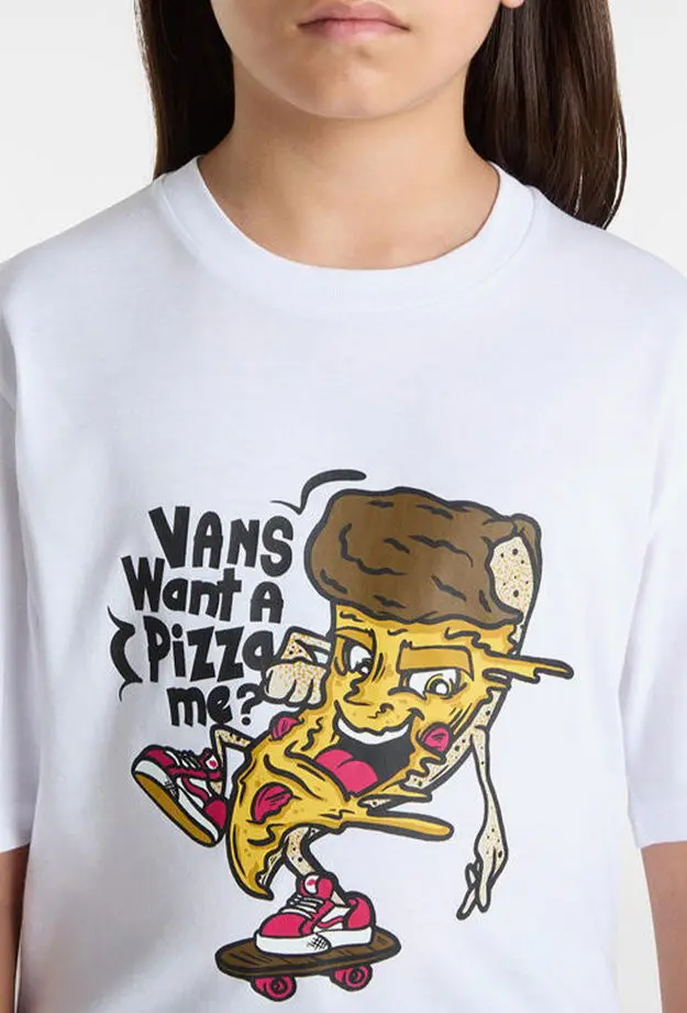 Vans Pizza Me Ss Çocuk Beyaz T-Shirt