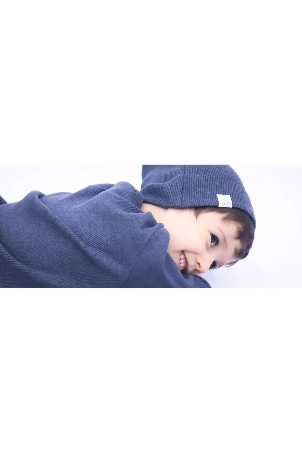 Antrasitmelanj - Füme Fitilli Unisex Bebek&Çocuk 3'lü Takım/Set