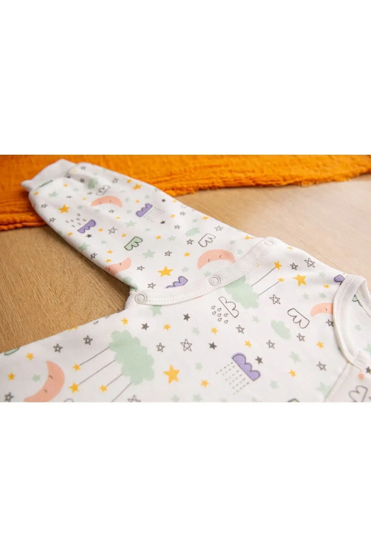 Sare Baby Bebek Uyku Tulumu %100 Doğal Pamuk Çift Kat Özel Kumaş Unisex 1.0 Tog
