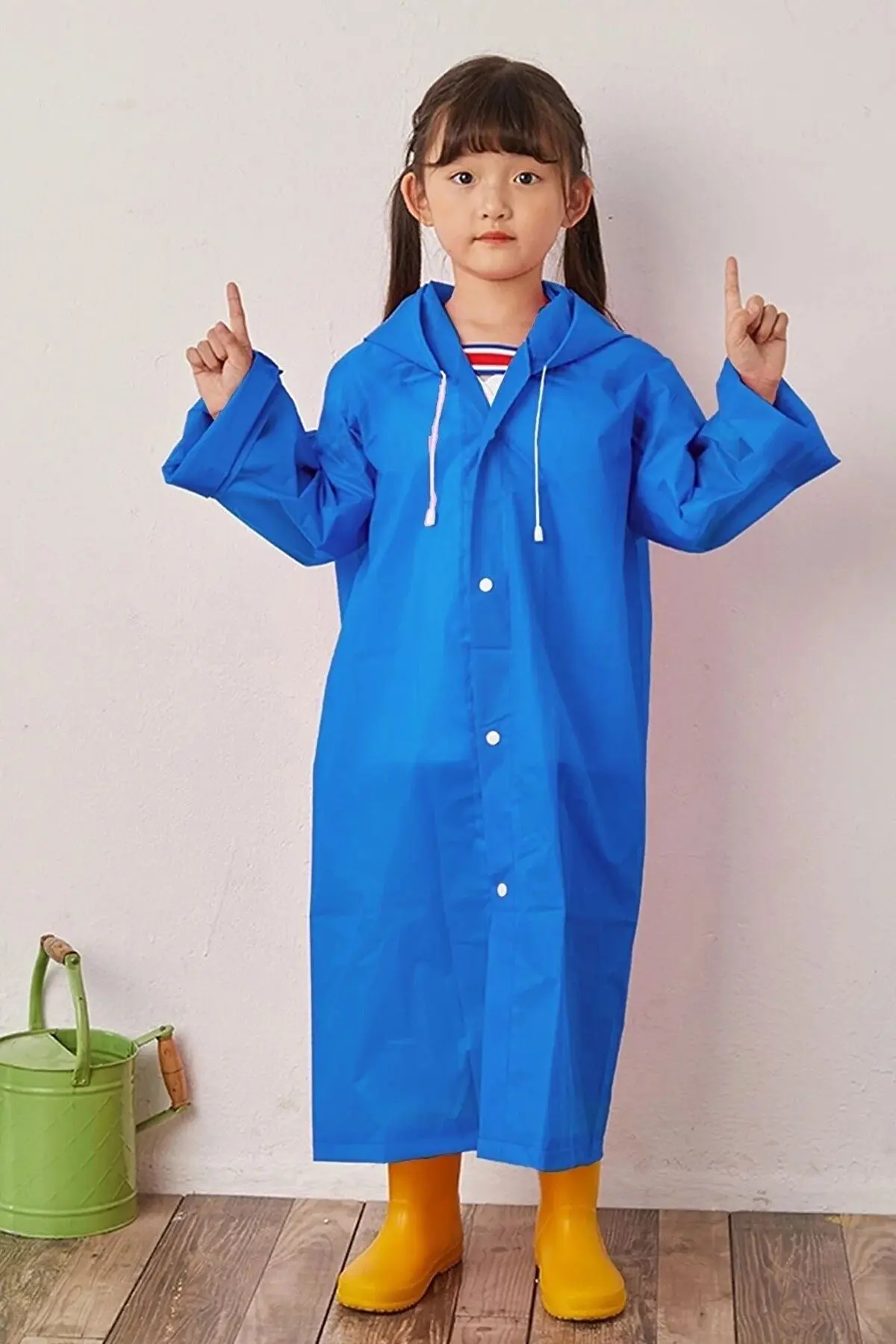 İMEXTECH Unisex Çocuk Mavi Su Rüzgar Geçirmez Yağmurluk