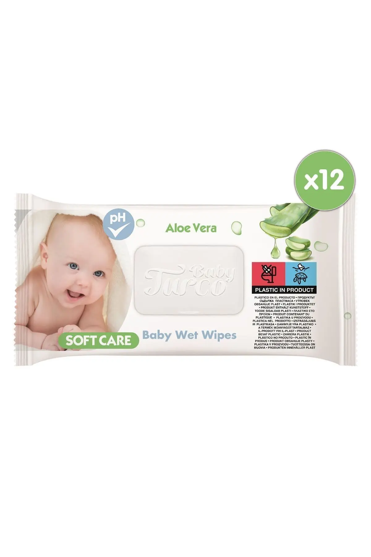 Softcare Aloe Vera Islak Bebek Havlusu 12x90 Yaprak