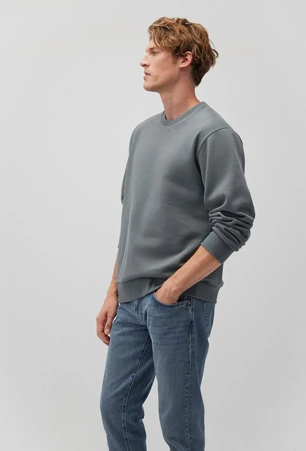 Mavi Bisiklet Yaka Yeşil Basic Sweatshirt 0S10276-71577