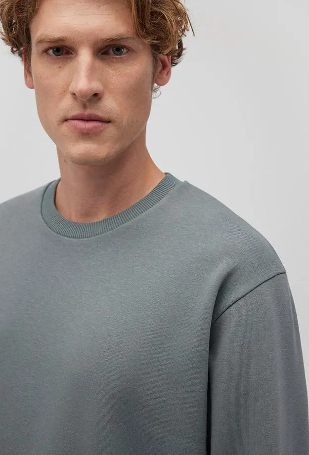 Mavi Bisiklet Yaka Yeşil Basic Sweatshirt 0S10276-71577