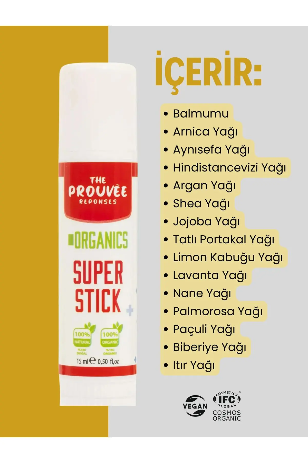 %100 Organik Süper Stick 15ml