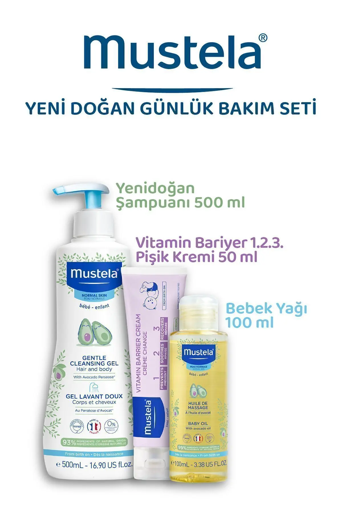 Mustela Bebek Günlük Çözüm Seti