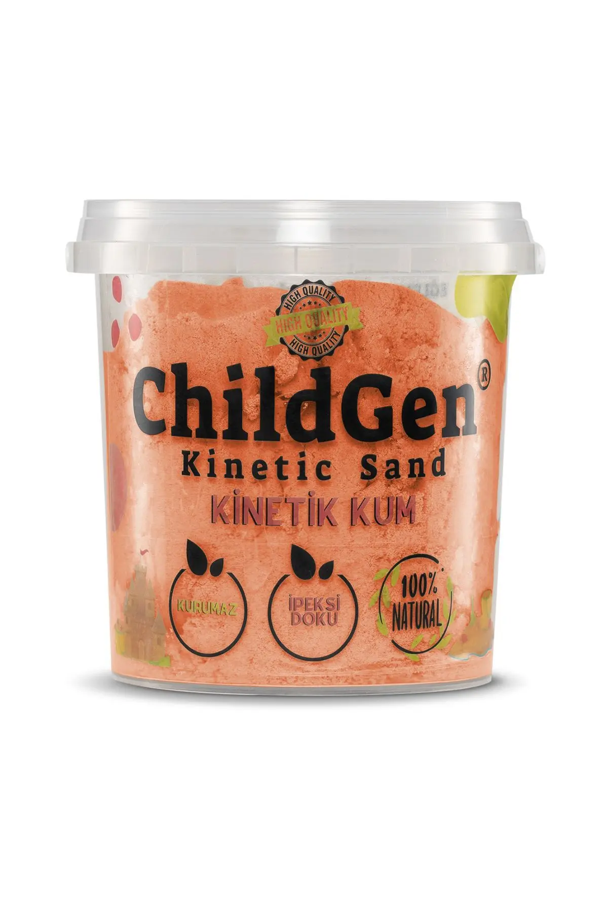 ChildGen Doğal Kinetik Kum - Turuncu - 500 gr