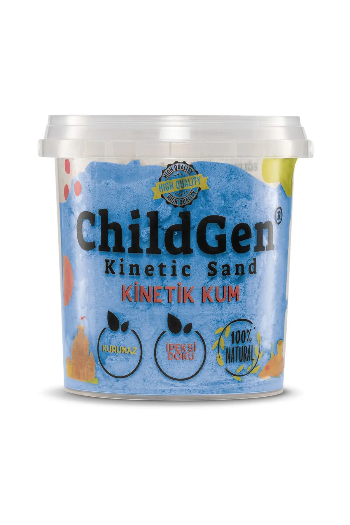 ChildGen Doğal Kinetik Kum - Mavi - 500 gr