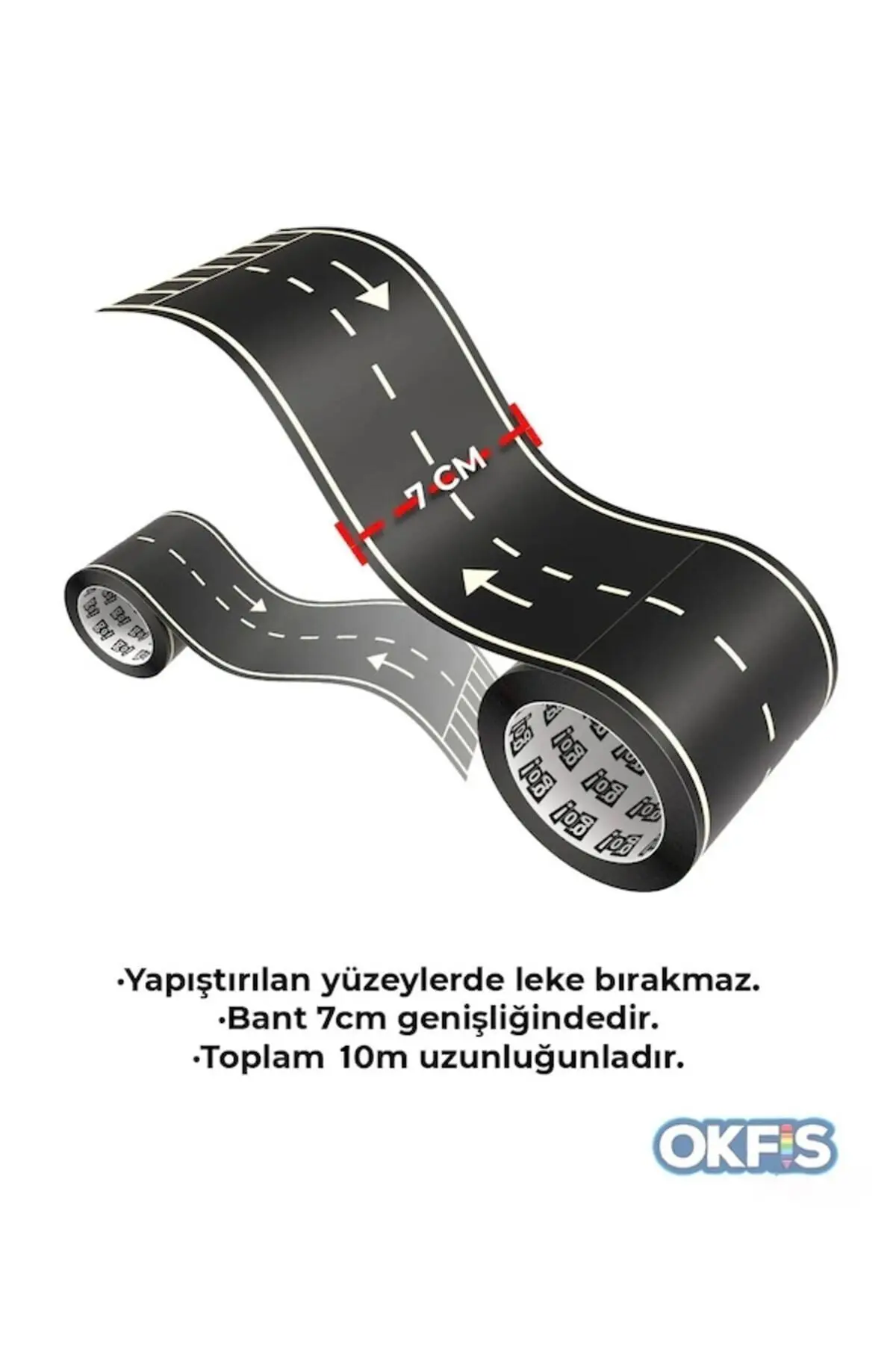 Otobant Eğitici Ve Eğlenceli Yol Yapım Bandı - Çocuk Trafik Bantı - Road Tape Oyun Bandı