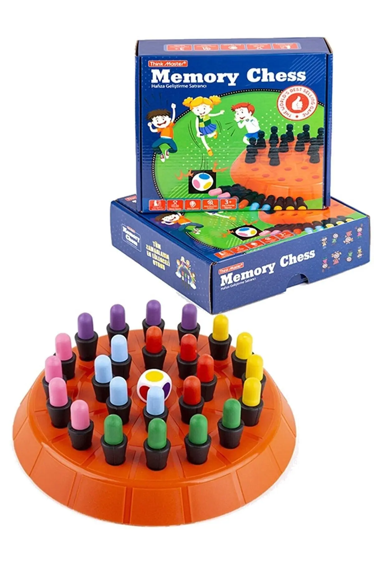 ThinkMaster Memory Chess - Zeka Oyunu, Renklerle Hafıza Ve Zihin Geliştirme Satrancı Eğitici Oyuncak
