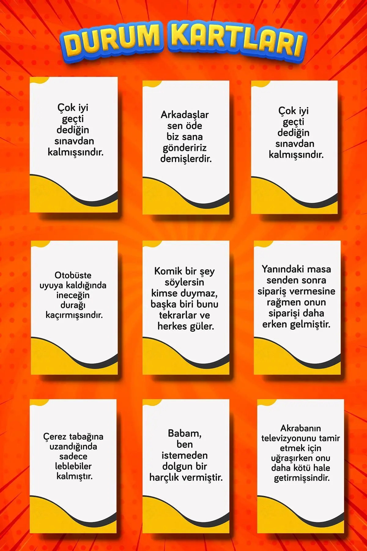 Moodun Ne - Eğlenceli Grup Arkadaş Aile Kutu Oyunu - Hangisi Mod Moodun Do You Meme - Durum Kartı