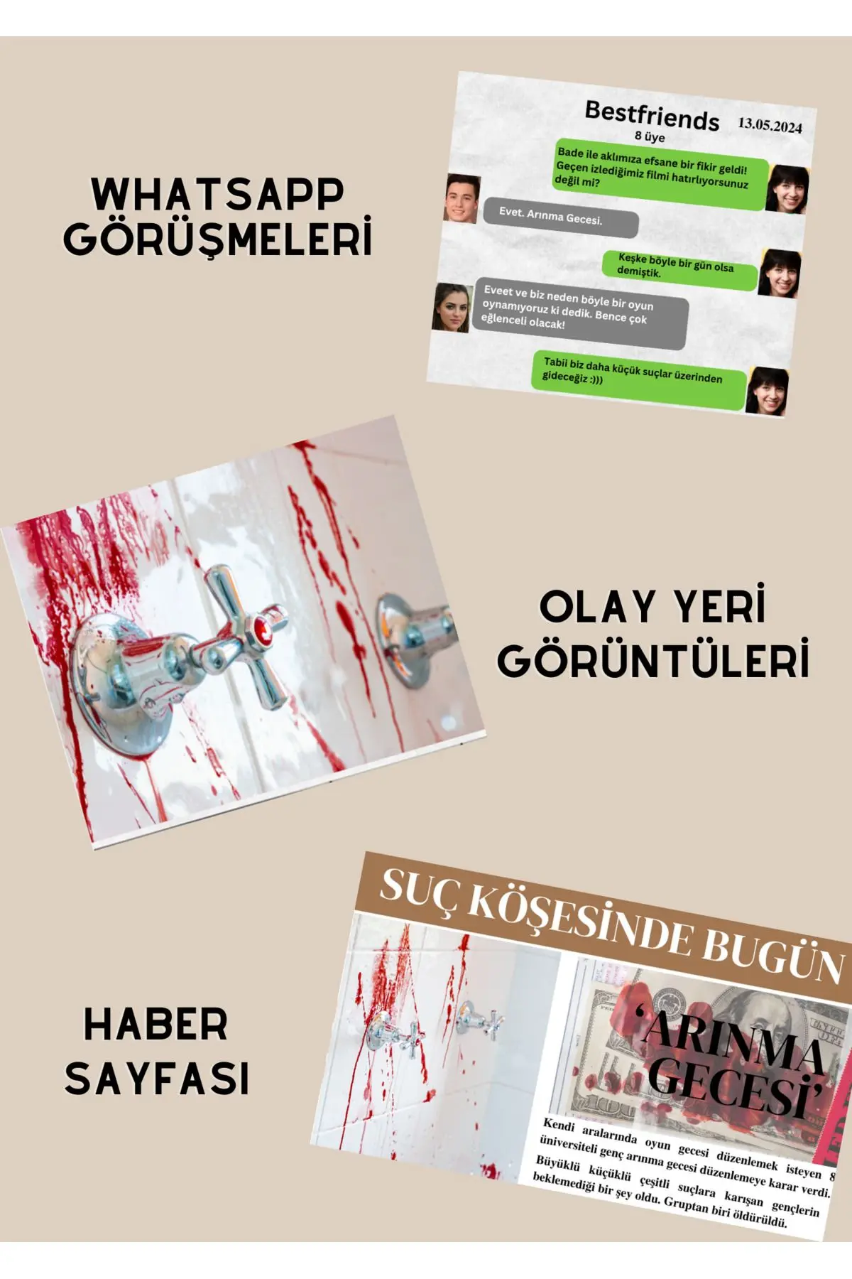 Arınma Gecesi Davası, Cinayet Çözme ve Katili Bulma Oyunu, Suçluyu Bulma- Dedektif Oyunu