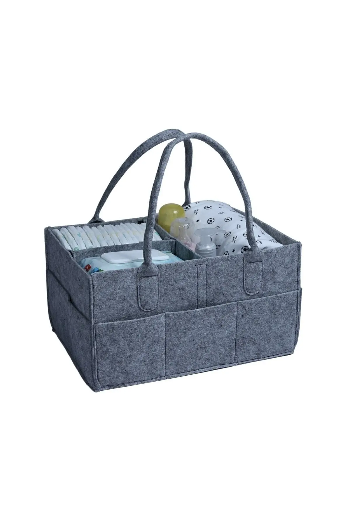 Keçe Anne Bebek Bakım Çantası Düzenleyici Organizer Büyük Boy