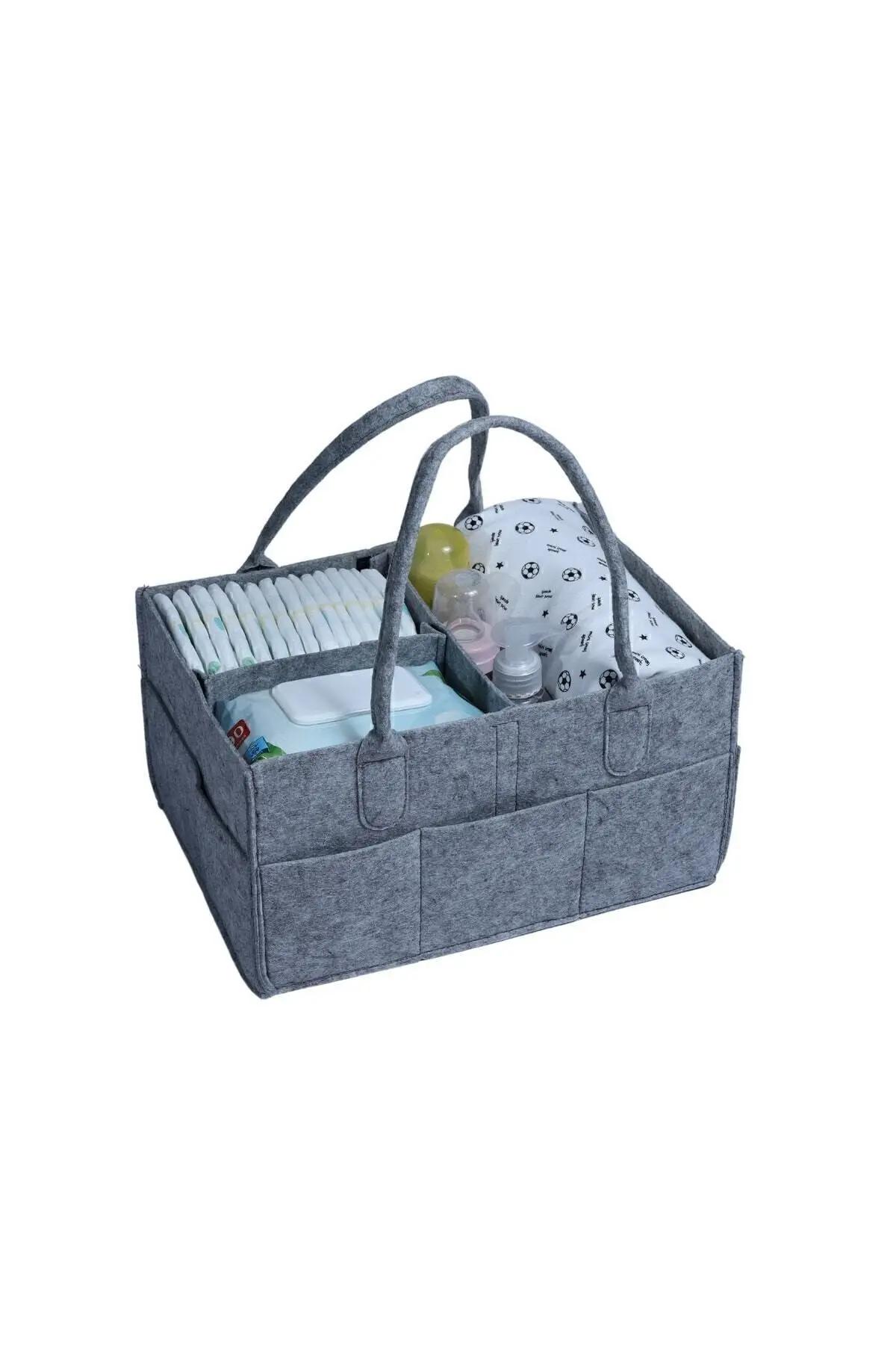 Keçe Anne Bebek Bakım Çantası Düzenleyici Organizer Büyük Boy