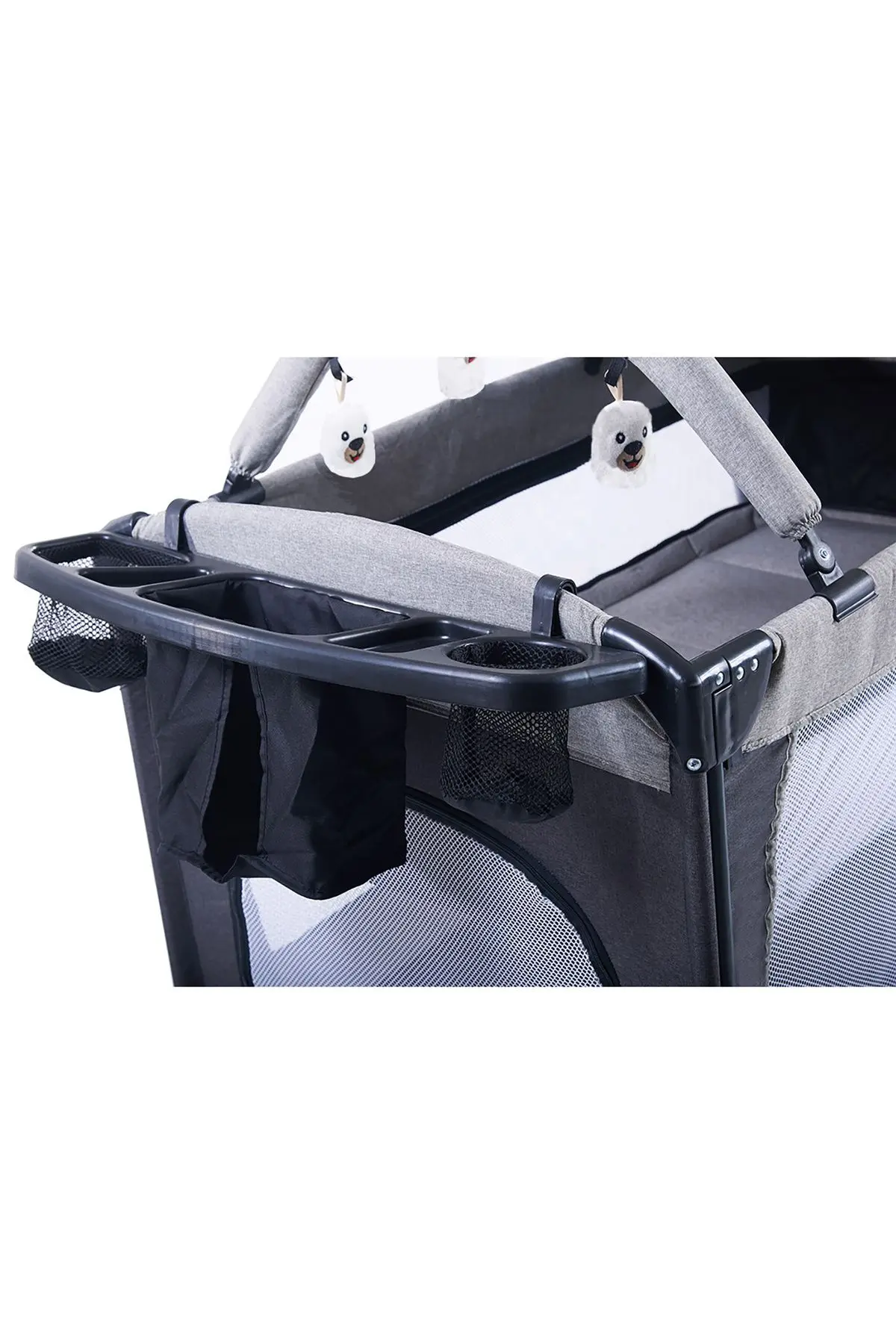 Sleep Side Play Anne Yanı Park Yatak Sallanır Cibinlikli Oyun Parkı Beşik 70X110 Cm +Yatak