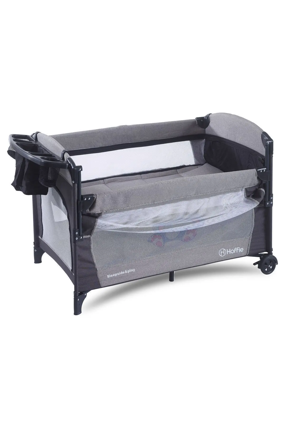 Sleep Side Play Anne Yanı Park Yatak Sallanır Cibinlikli Oyun Parkı Beşik 70X110 Cm +Yatak