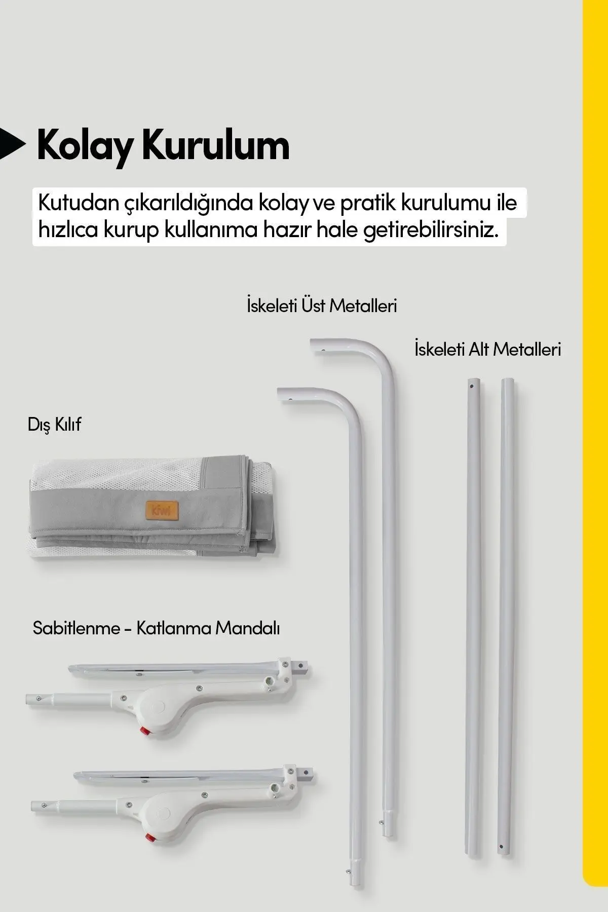 Çocuk Yatak Koruyucu Bariyeri Ve Yatak Korkuluğu, Ekstra Dolgulu Kumaş Bed Guard