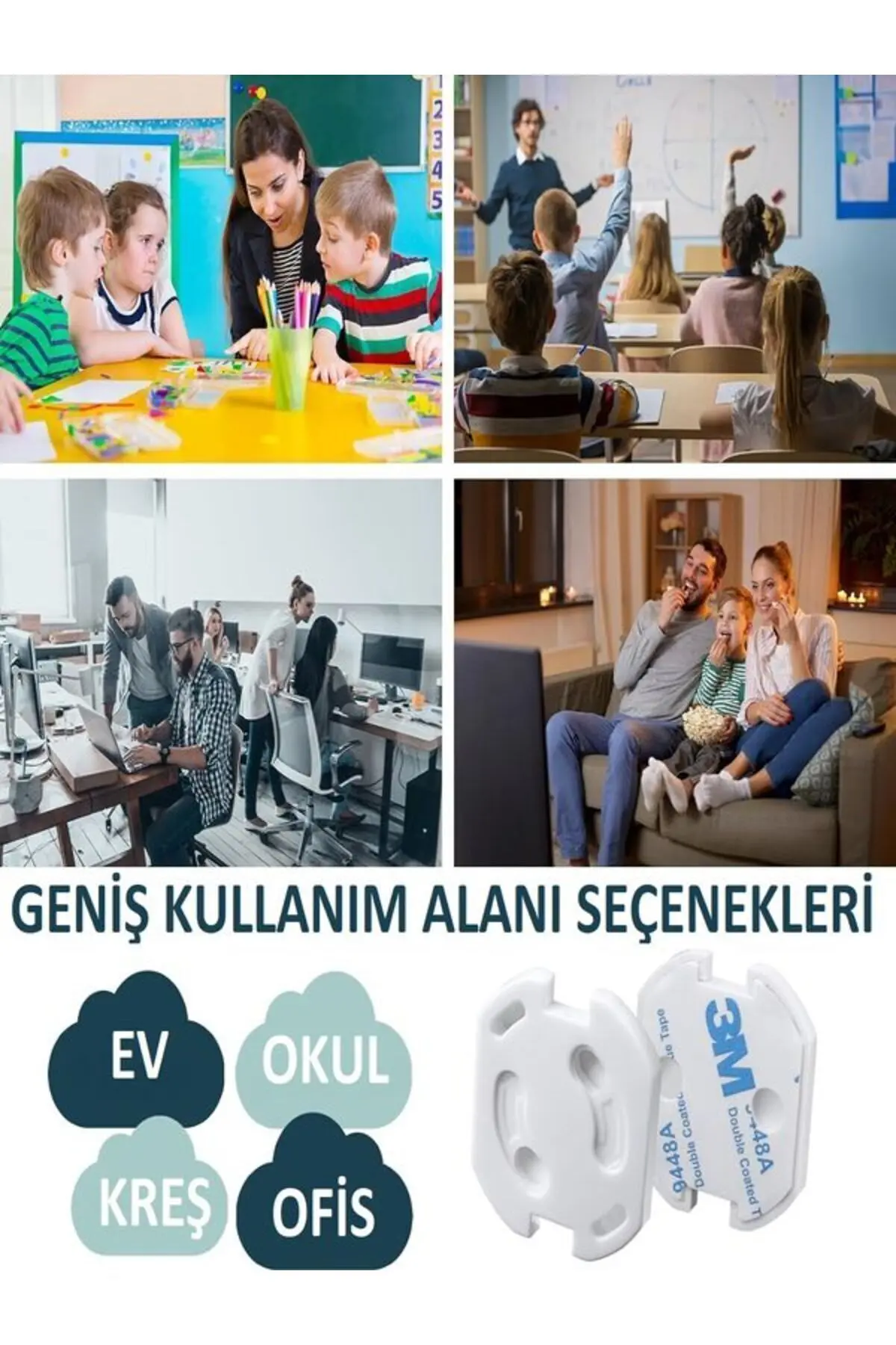 Otomatik Kapanır Bebek Priz Koruyucu Çocuk Güvenliği Ürünleri Elektrik Prizi Koruma Kapakları