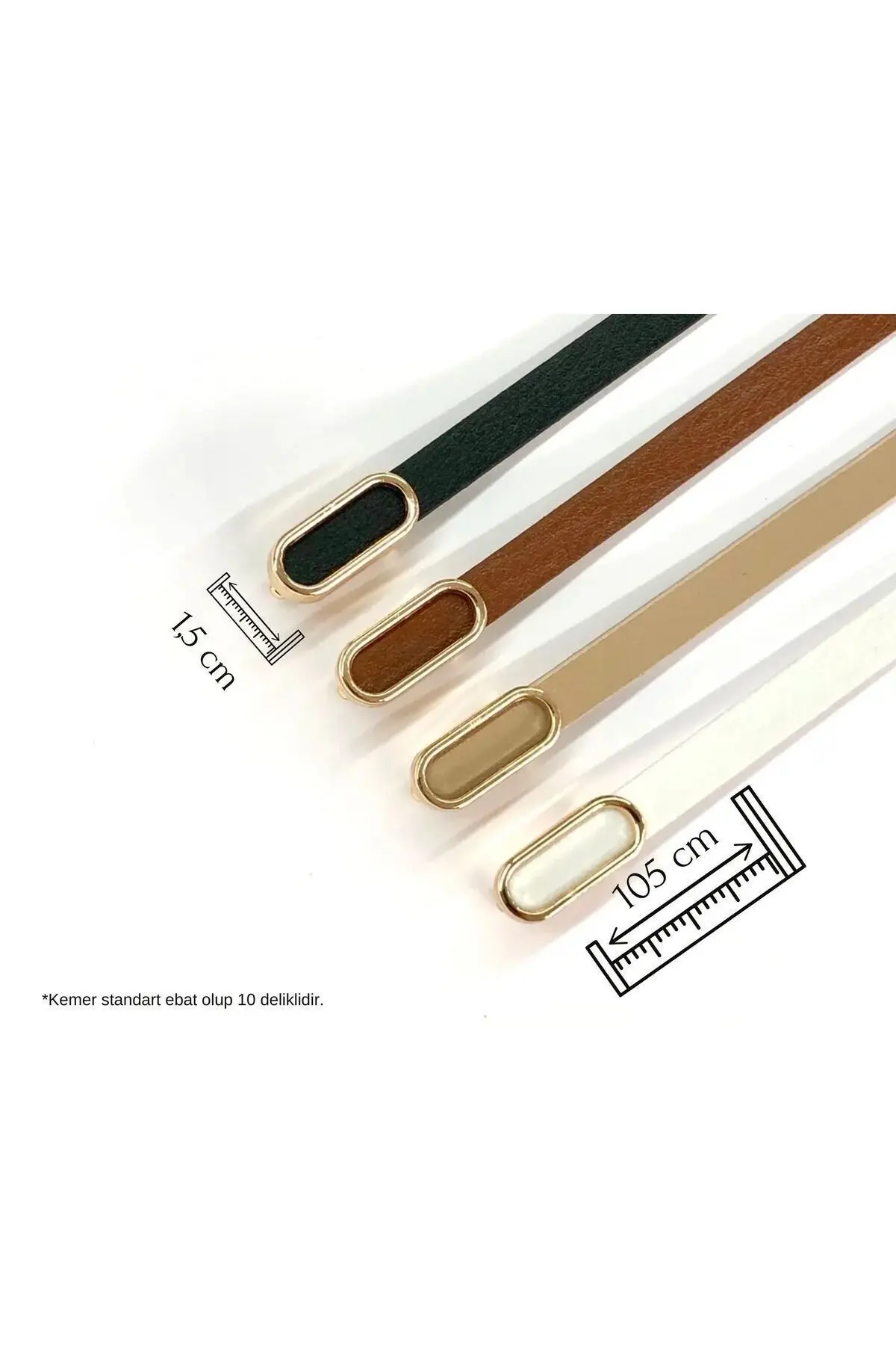 4'lü Ithal Oval Gold Tokalı Ince Kemer, Pantolon Kemeri, Gömlek Kemeri, Ceket Kemeri