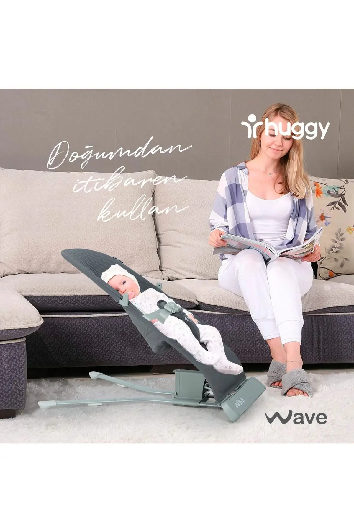 Wave Bebek Hareket Ettikçe Sallanabilen Kademeli Müzikli Titreşimli Anakucağı