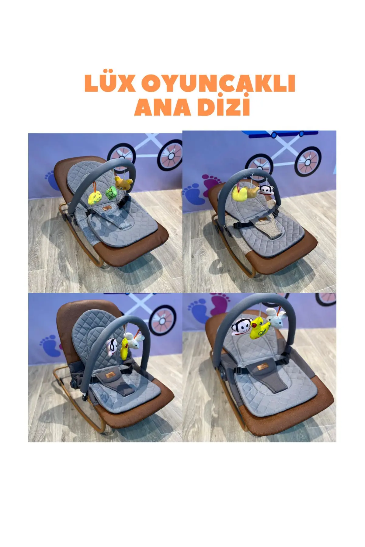 Yeni Doğan Çeyiz Seti Bebek Arabası + Anne Yanı Beşik + Yürüteç +Salıncak+ Ana Dizi