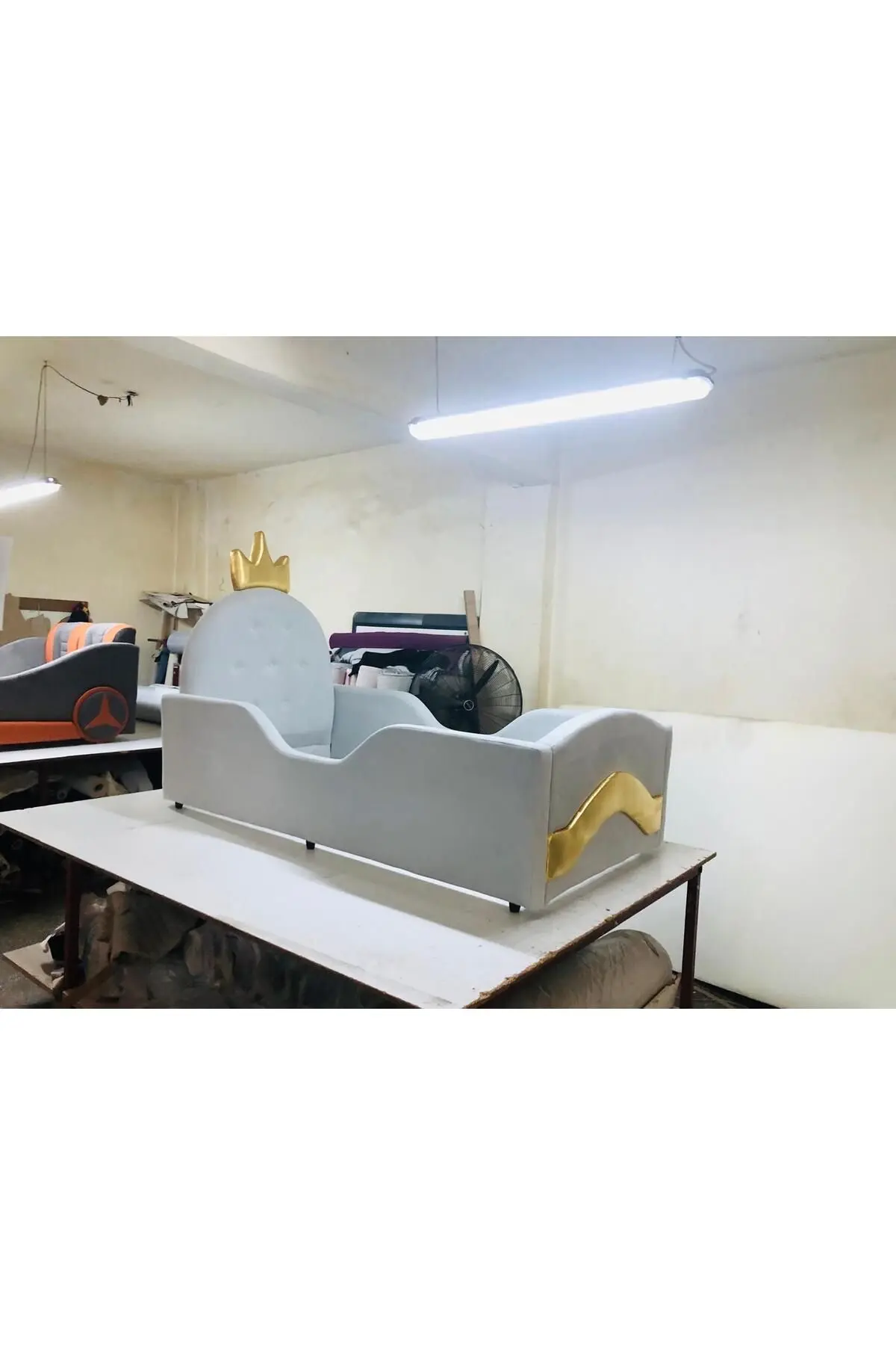 Montessori Serisi _yumuşacık Puf_çocuk_bebek_taçlı Yatak 90x190 Ölçüde (İÇ YATAK DAHİLDİR)