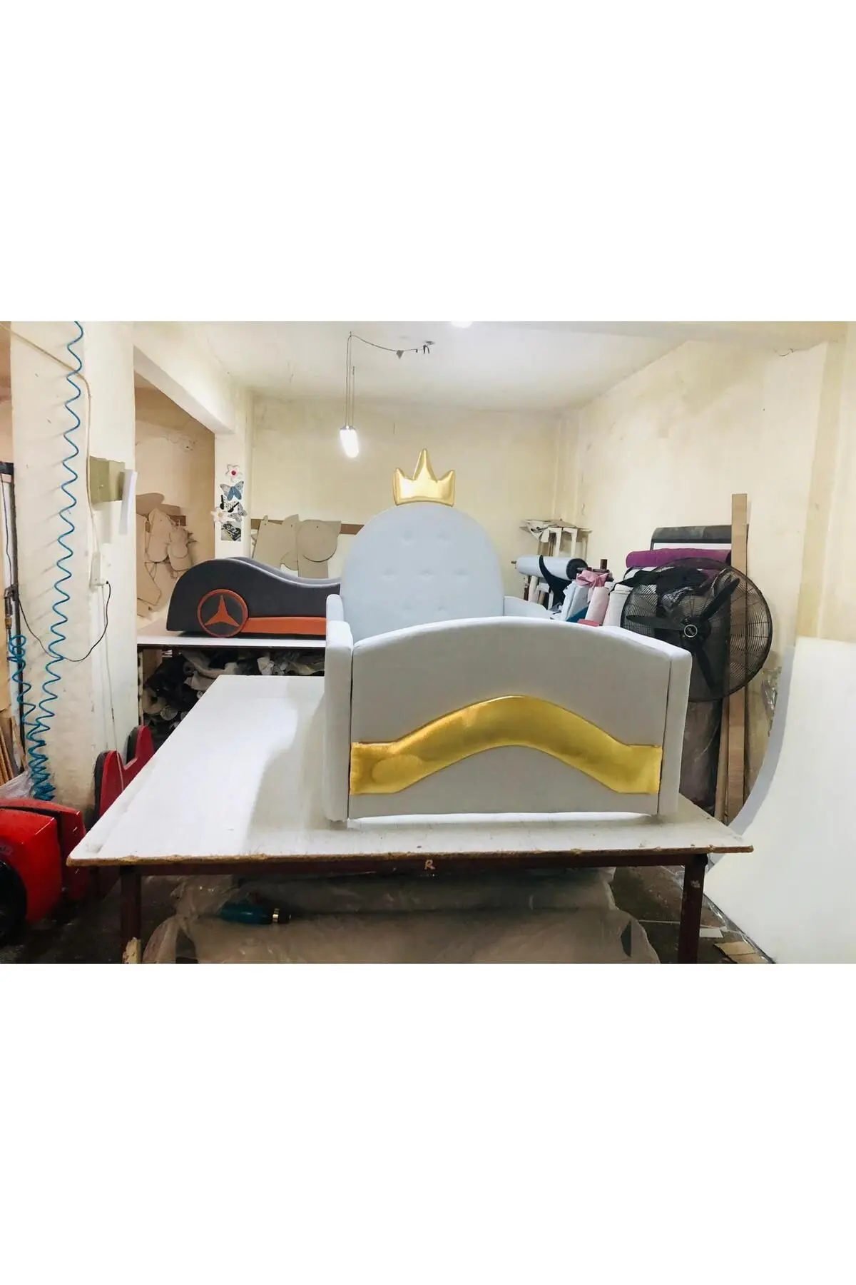 Montessori Serisi _yumuşacık Puf_çocuk_bebek_taçlı Yatak 90x190 Ölçüde (İÇ YATAK DAHİLDİR)