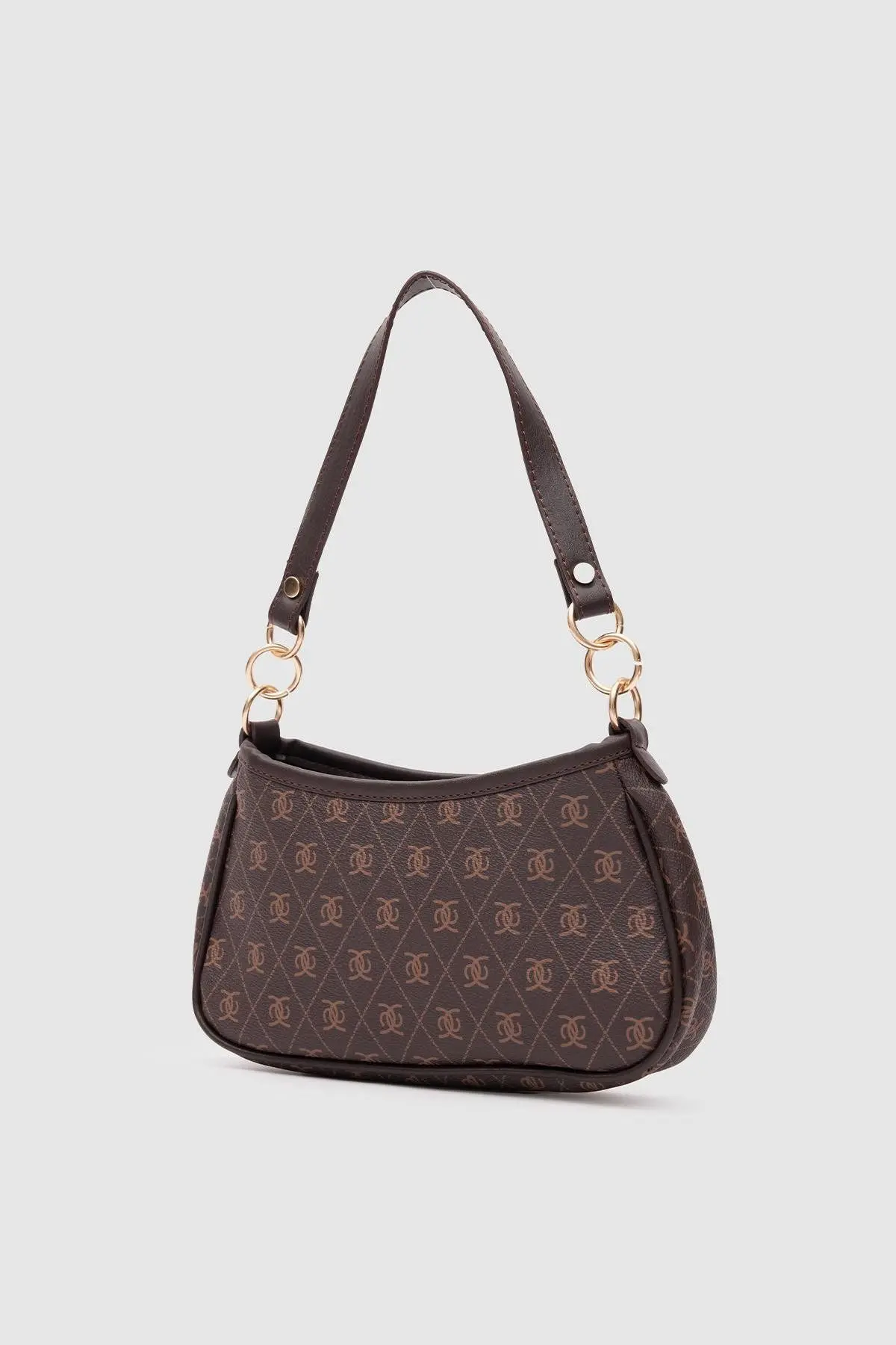 Farme Monogram Kahverengi Baget Ve Çapraz Çanta