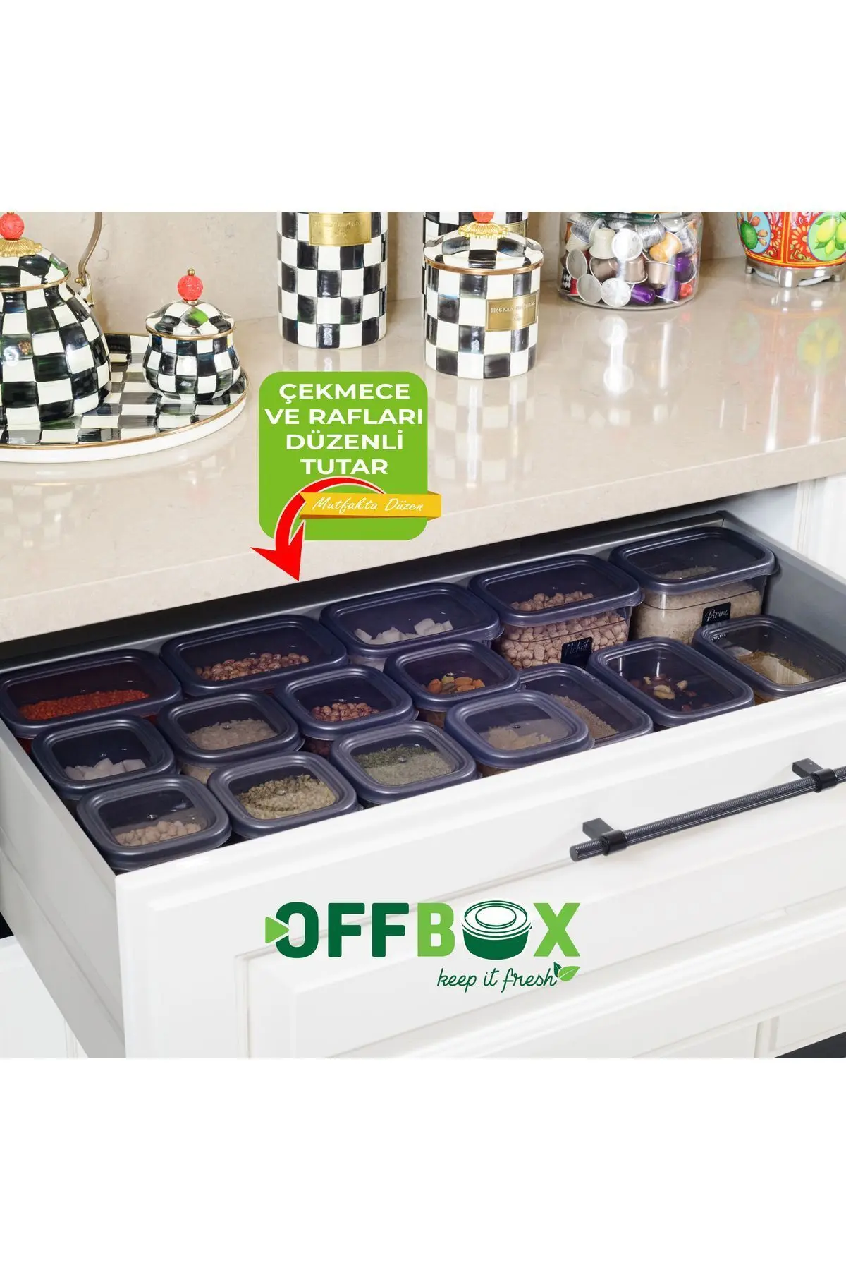 12 Adet 24 Parça 0,55 Litre Kahvaltılık Erzak Saklama Kabı Baharatlık Seti 20 Etiket Hediyeli