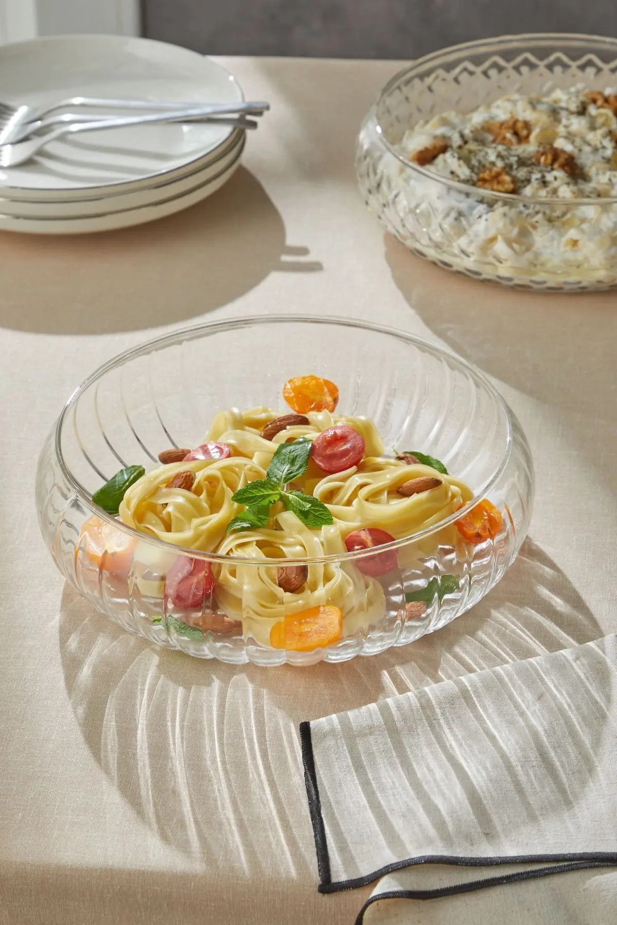 Büyük Boy Selen Concept Cam Salata Kasesi