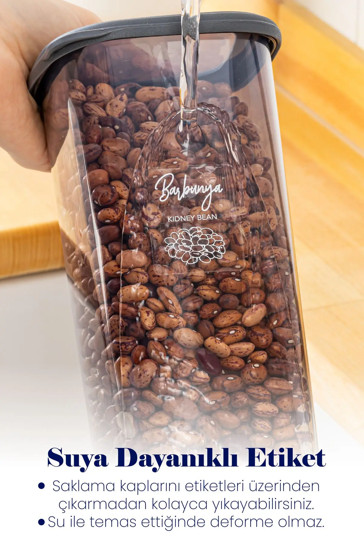 Beyaz Serigrafi Etiketli 12li Set Peggy Dikdörtgen Saklama Kabı 4x(1,3 LİTRE, 2 LİTRE, 3,2 LİTRE)