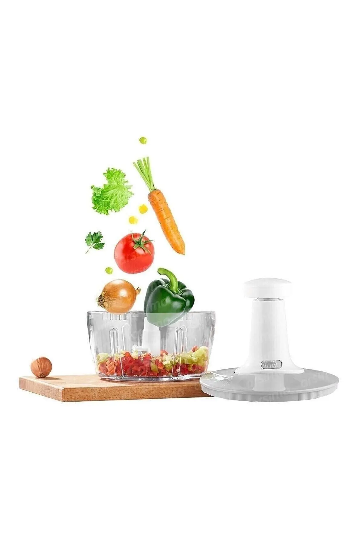 Siyah Bas Kes Xl Pratik El Robotu 1500ml Yeni Nesil Doğrayıcı, Büyük El Rondosu , Pratik Rondo