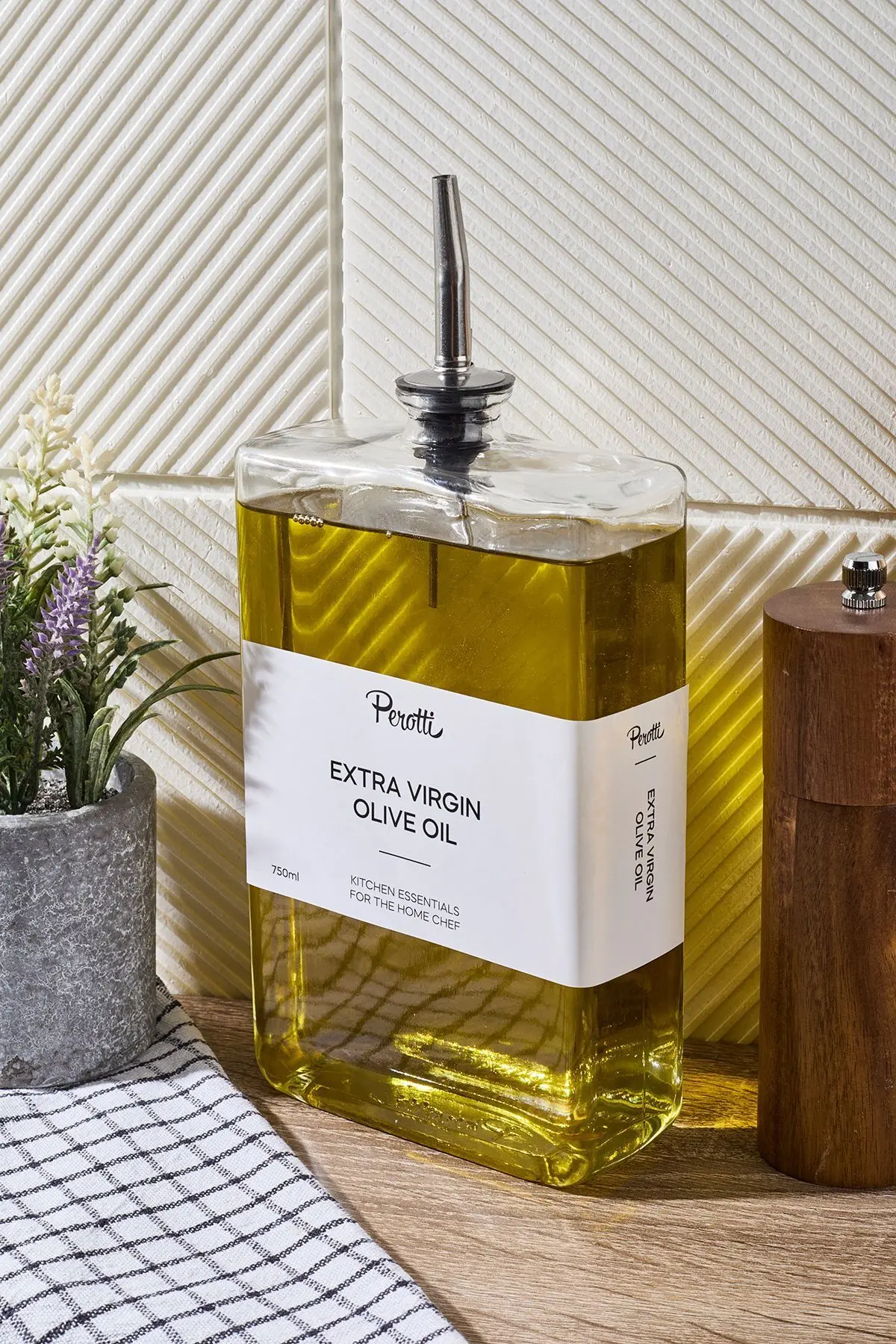 Molivet 750ml Silver Kapak Cam Yağdanlık-sosluk-sirkelik