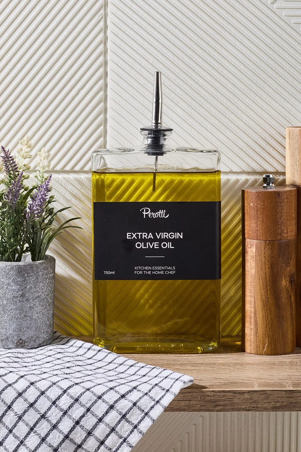 Molivet 750ml Silver Kapak Cam Yağdanlık-sosluk-sirkelik