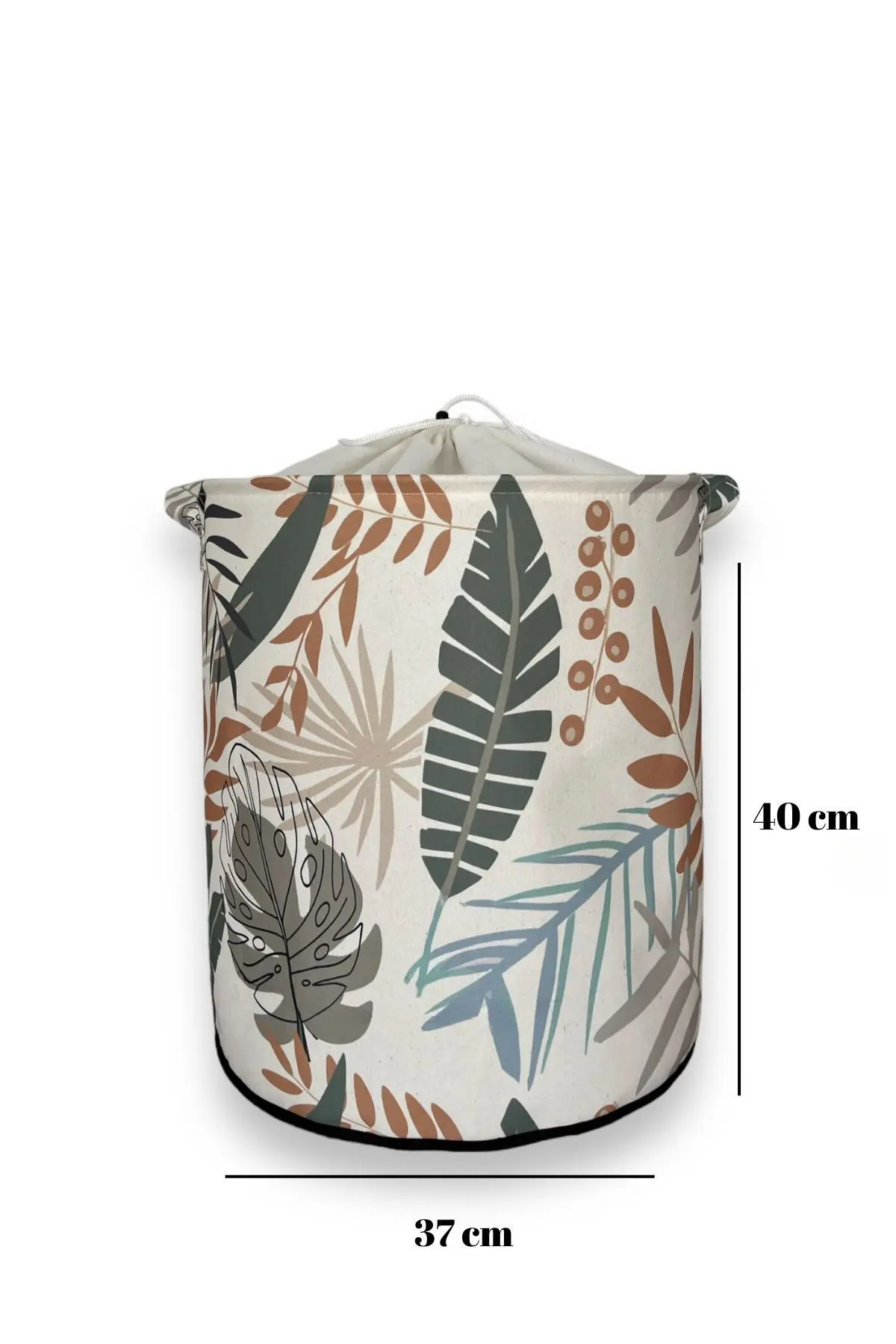 Yaprak Desenli Katlanır Kirli Çamaşır Dolap Içi Çocuk Odası Oyuncak Düzenleyici Saklama Sepeti 37x40