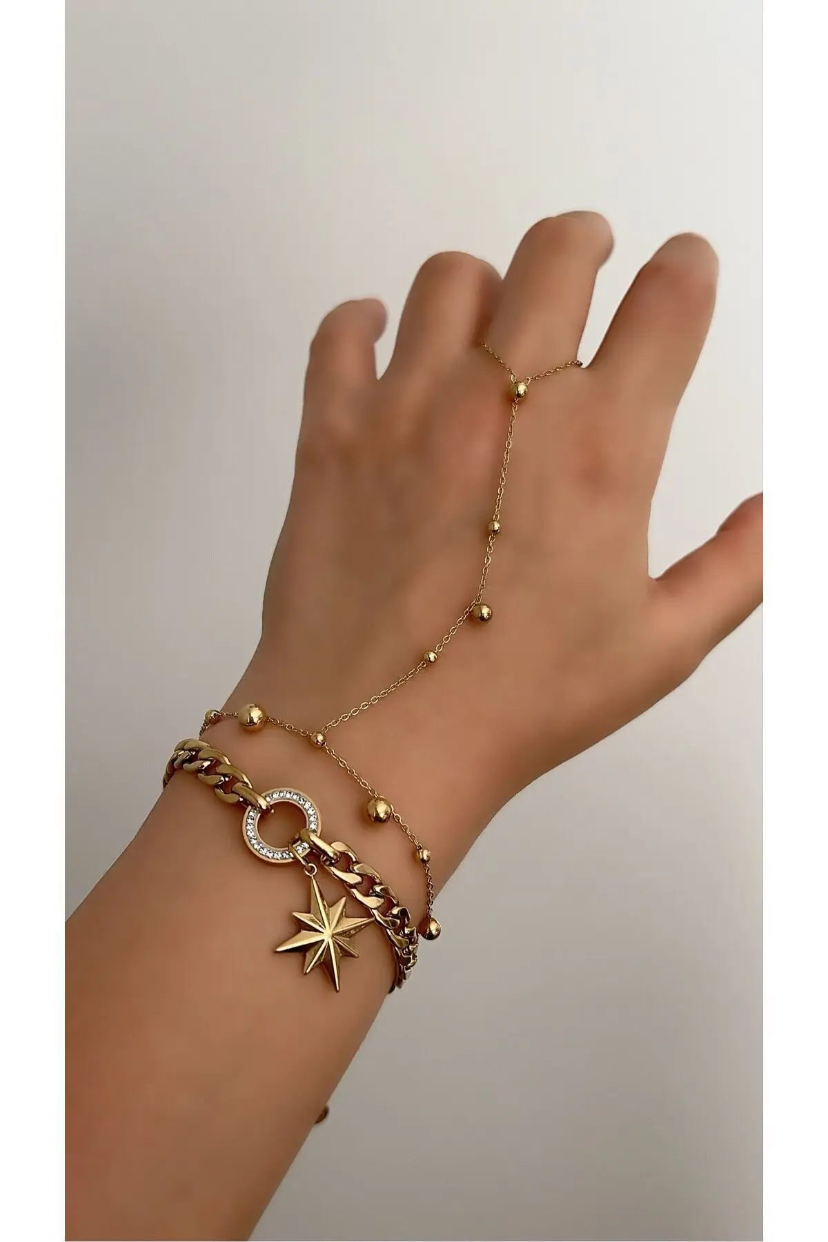 SU PERİSİ TAKI BİJUTERİ Çelik Gold Topçuklu Şahmeran