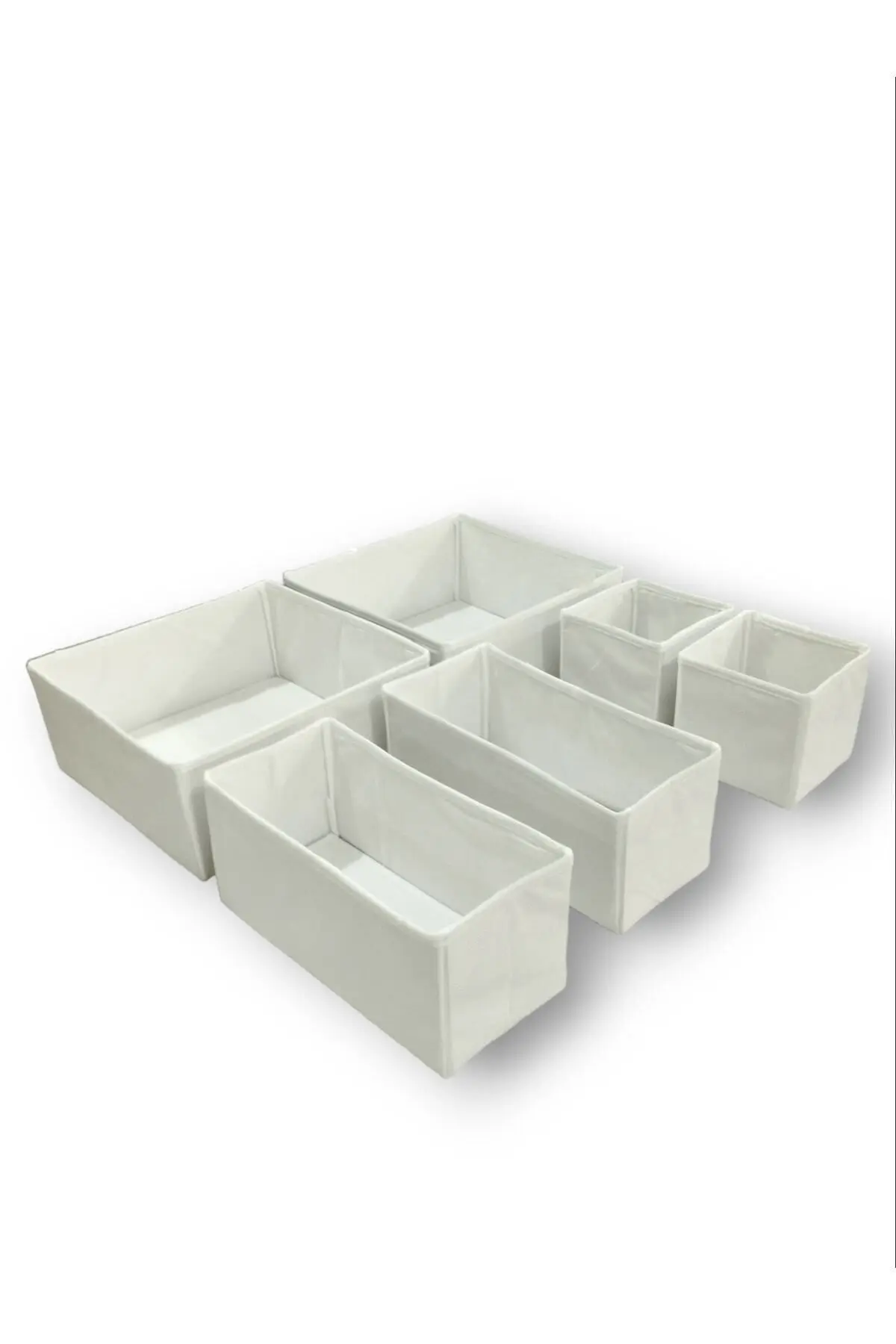 Balkan Room 6'lı Beyaz Çekmece Içi Düzenleyici Organizer Set - Çok Amaçlı Dolap Içi Kutu Seti