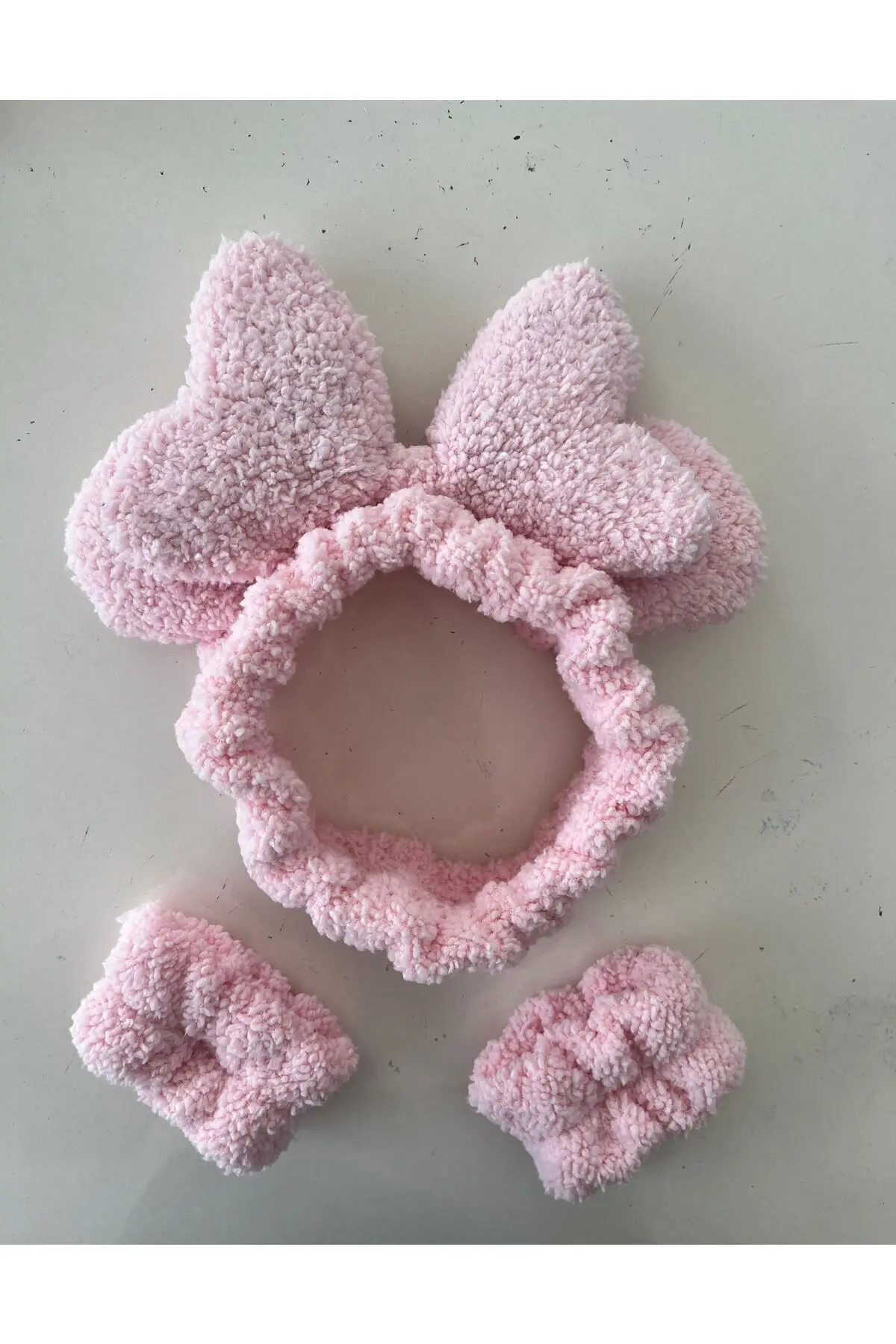 Minnie Mouse Takımı!-süper Soft Saç Bandı Ve Bileklik Makyaj Seti