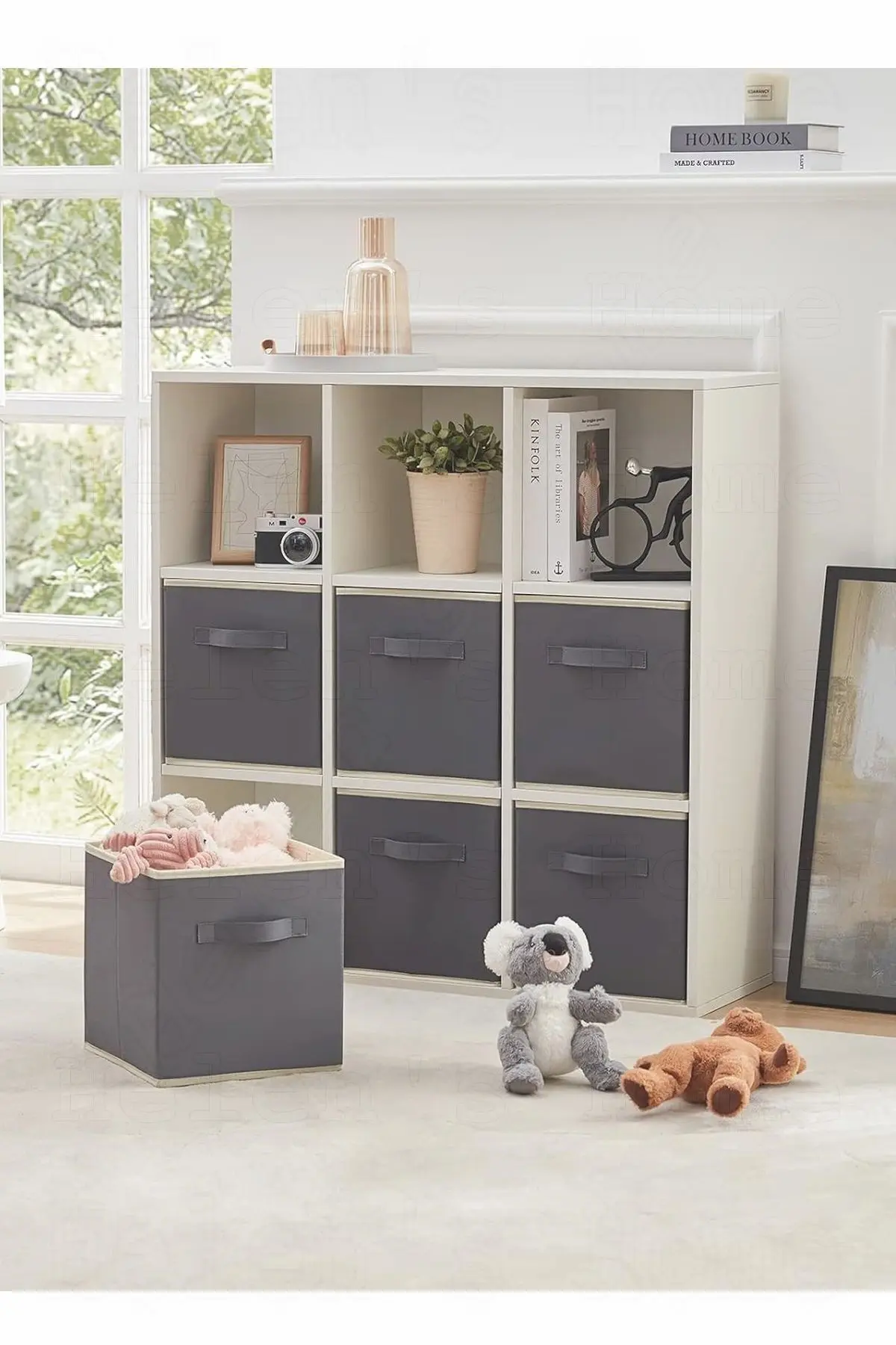 3'lü Dolap Içi Çamaşır Oyuncak Düzenleyici Kapaksız Saklama Kutusu Organizer 30x30x30